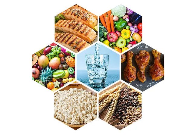 Μενού διατροφής με 6 πέταλα